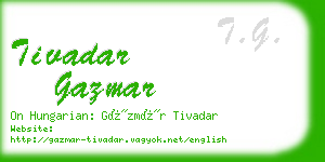 tivadar gazmar business card